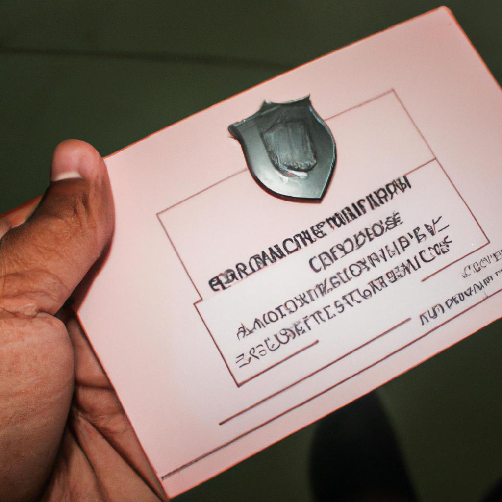 Person holding a security certificate